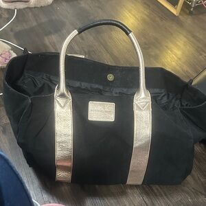 Victoria's Secret Black Tote with Gold Handles